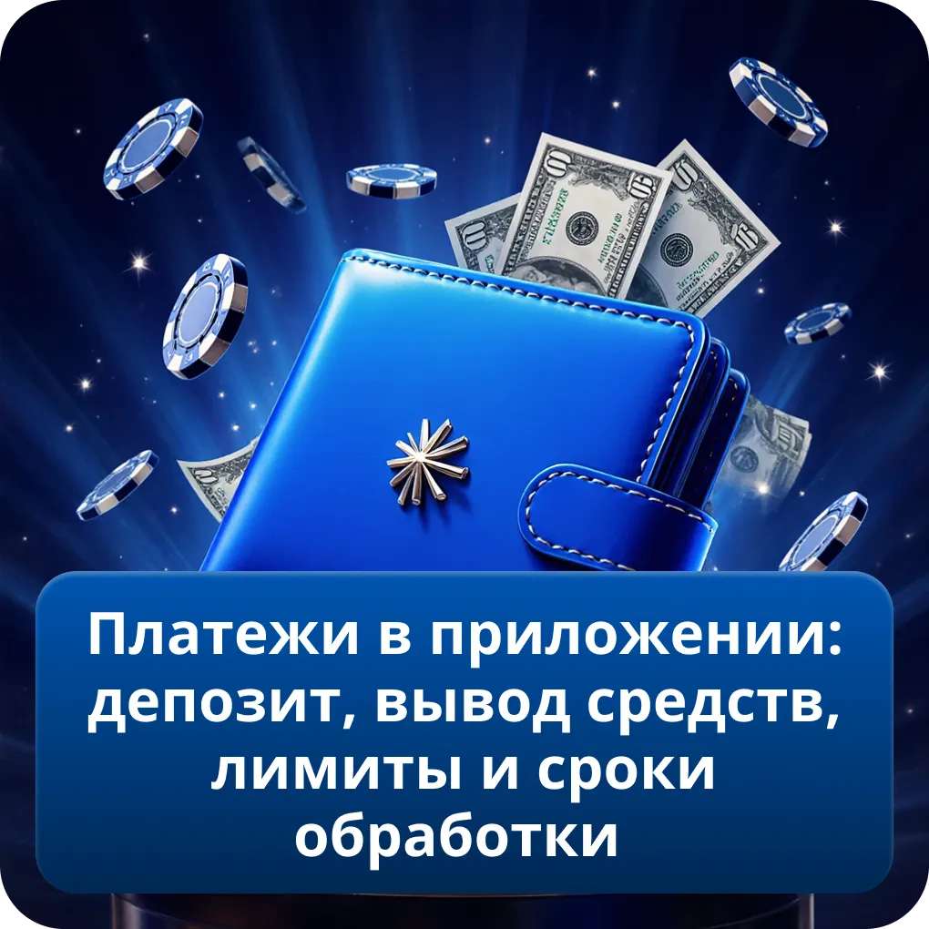 Платежи в приложении: депозит, вывод средств, лимиты и сроки обработки
