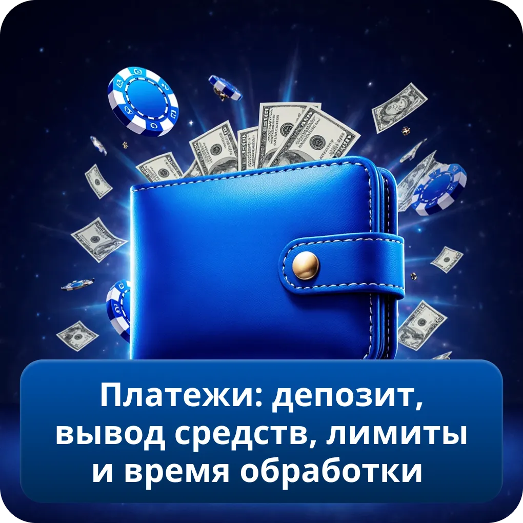 Платежи: депозит, вывод средств, лимиты и время обработки
